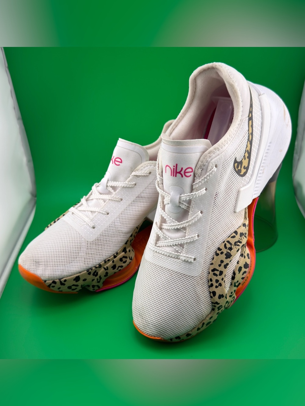 Nike Air Zoom SuperRep 3 Leopard Women’s Size 8 White Pink Training Shoes